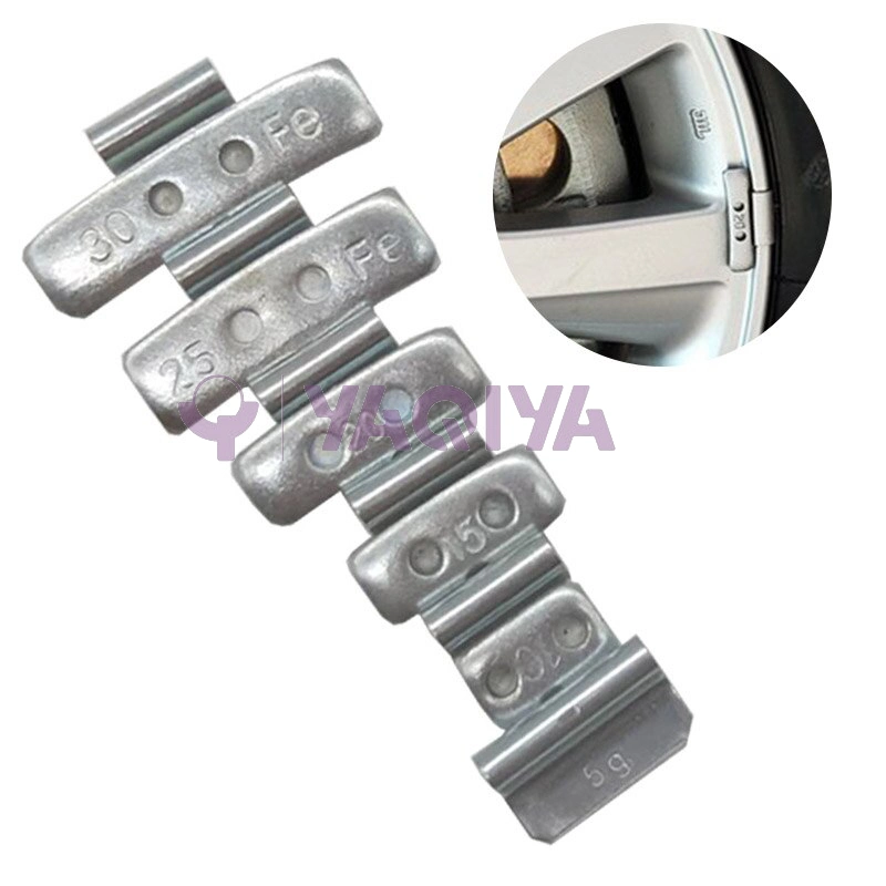 Factory Sales Lead Fe Chrome Clip on Wheel Weights for Car